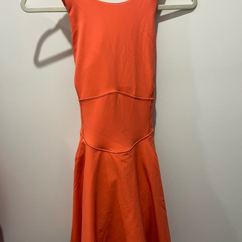 Lululemon Court Crush Coral pink tennis dress shorts athletic Size 6 pickleball. - Picture 3 of 8